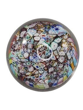Vintage Millefiori Art Glass Paperweight
